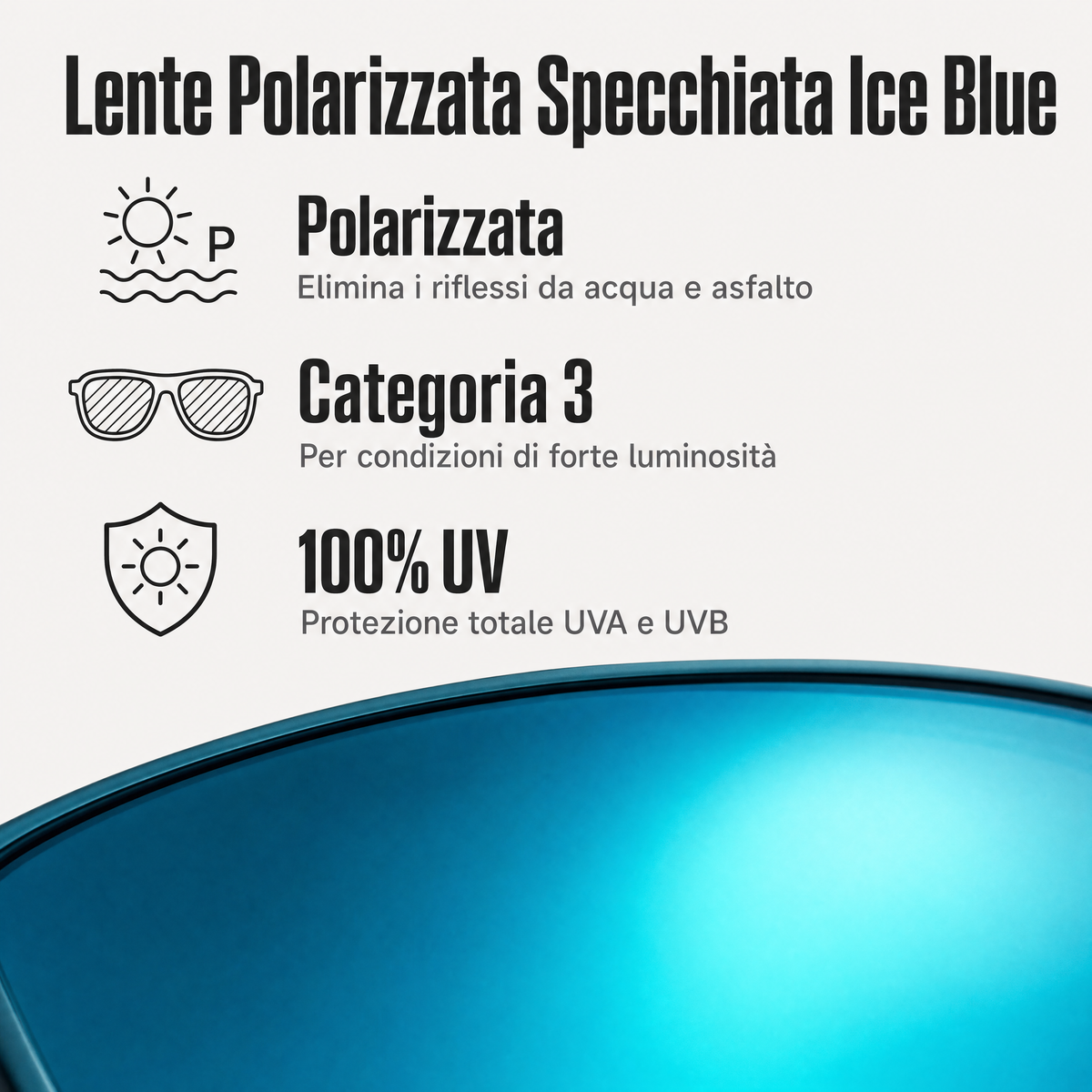 Rilens — Tramontana — Lente Polarizzata Specchiata Ice Blue