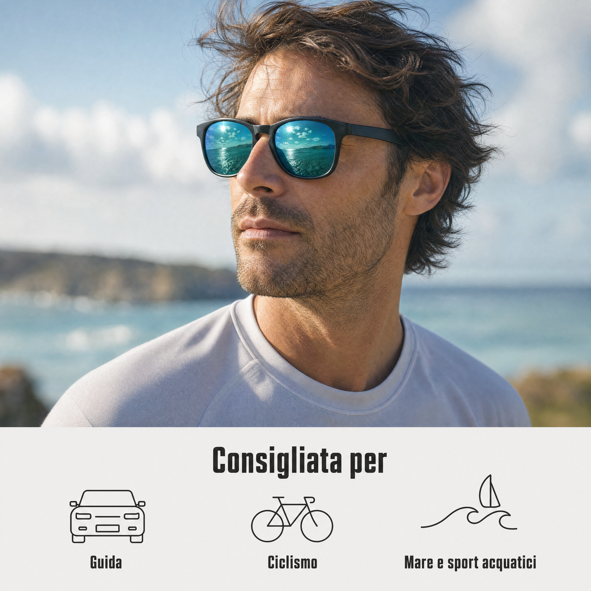 Rilens — Tramontana — Lente Polarizzata Specchiata Ice Blue