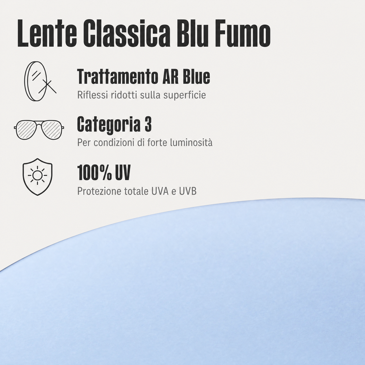 Rilens — Ardesia — Lente Classica Blu Fumo