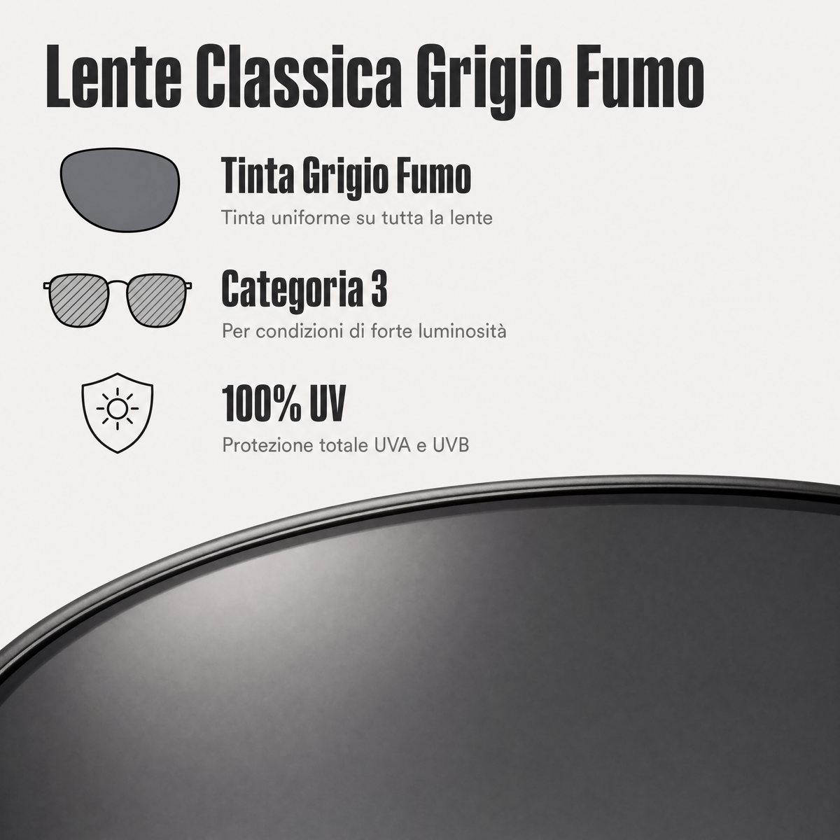 Rilens — Cenere — Lente Classica Grigio Fumo