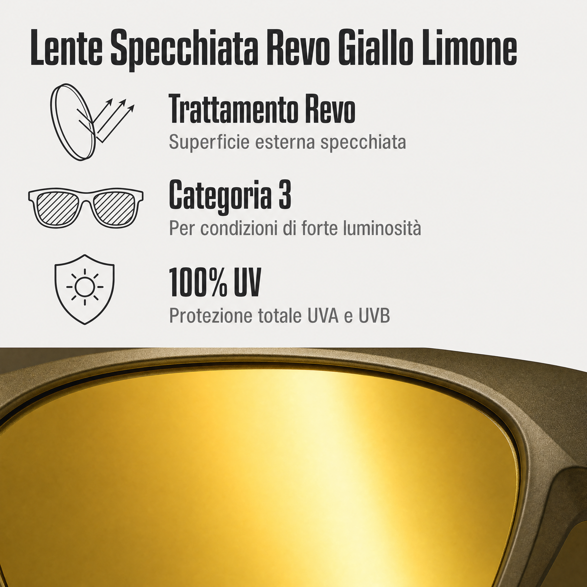 Rilens — Solstizio — Lente Specchiata Revo Giallo Limone