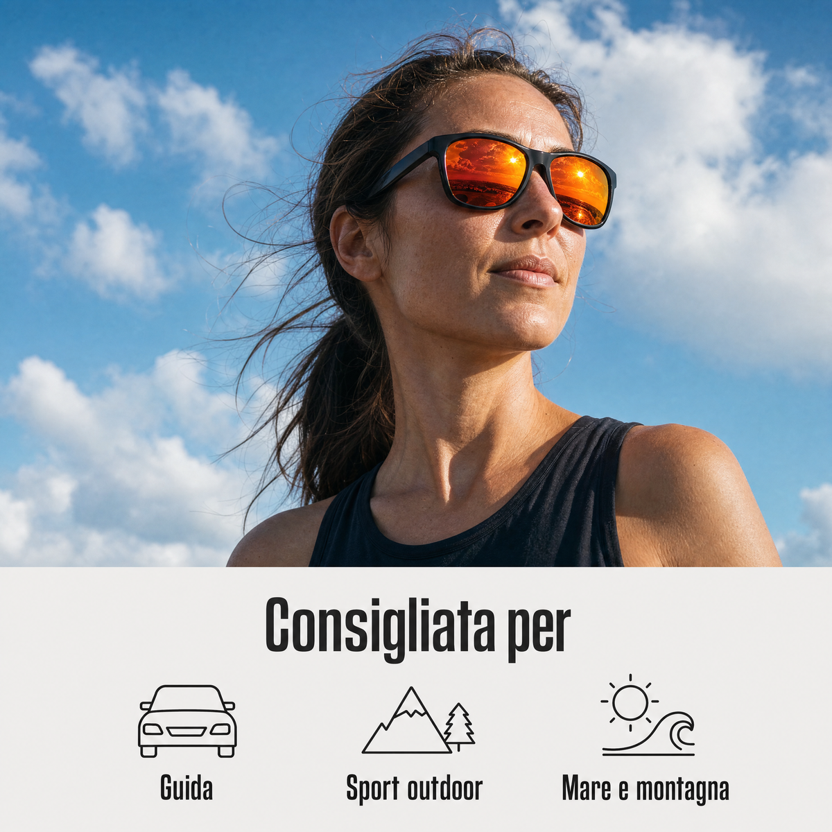 Rilens — Brace — Lente Specchiata Revo Arancio Rosso