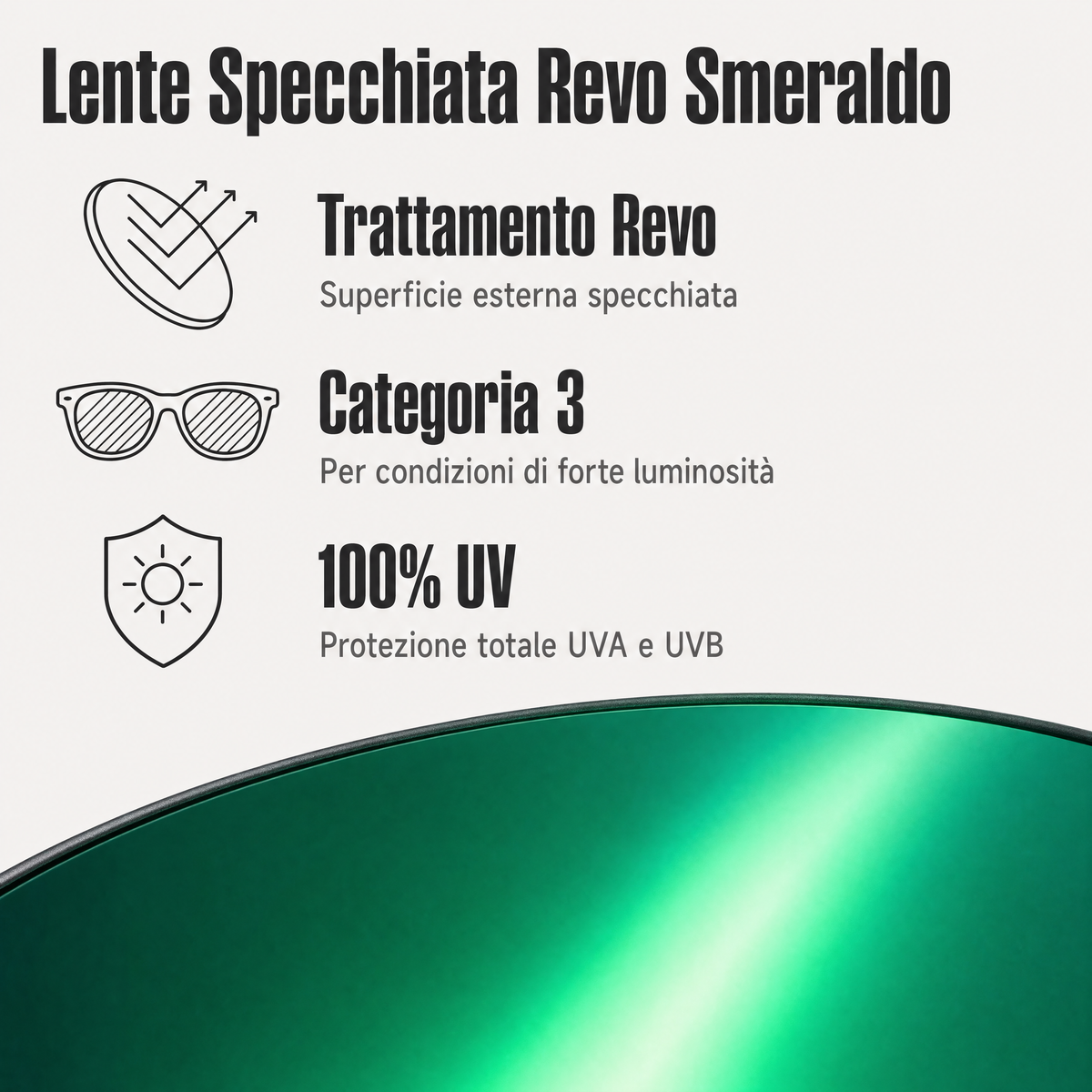 Rilens — Laguna — Lente Specchiata Revo Smeraldo